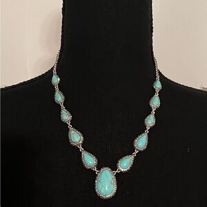 Lucky Brand Faux Turquoise Necklace